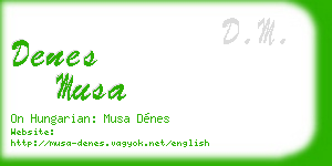 denes musa business card