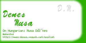 denes musa business card